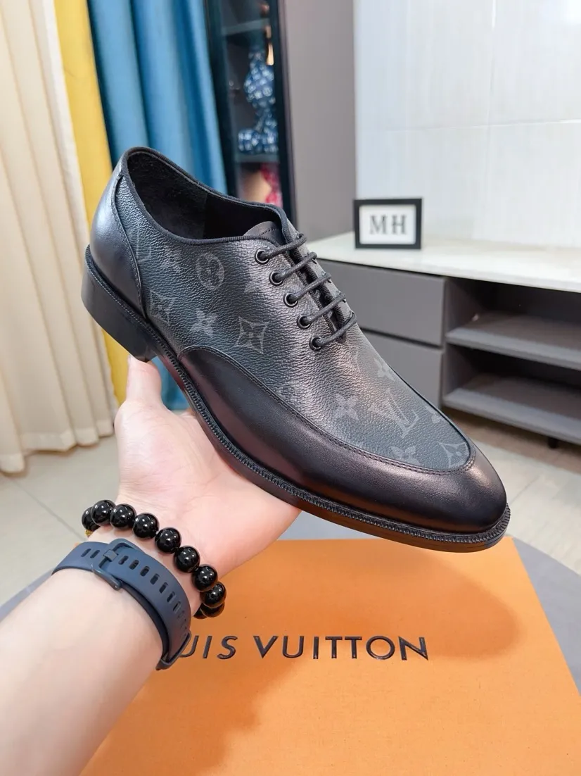 Men's shoes 💰540🌹🌹 [LV] Louis Vuitton's popular casual leather shoes 🎖Fashionable and elegant 🎖🎖Material: Original imported cowhide open edge beads, washed cowhide leather lining, original molded rubber outsole, high-end and classy, ​​elegant quality, instantly transforming into a handsome man ❤❤Standard\nNumber of sizes: 39-44, 38 45 46 customized